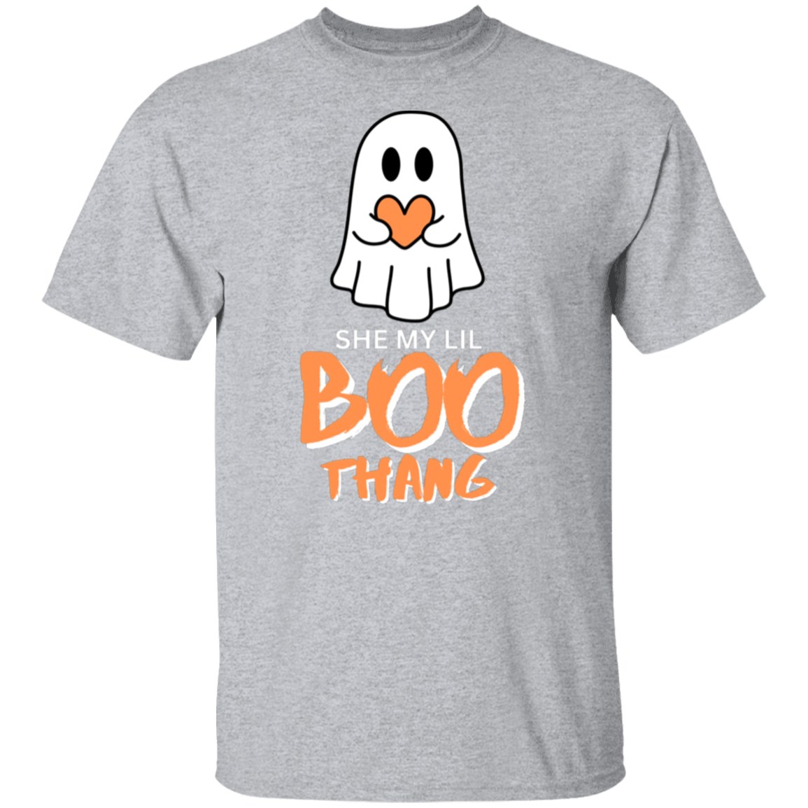 She My Lil Boo Thang Heart Ghost Funny Halloween T-Shirt