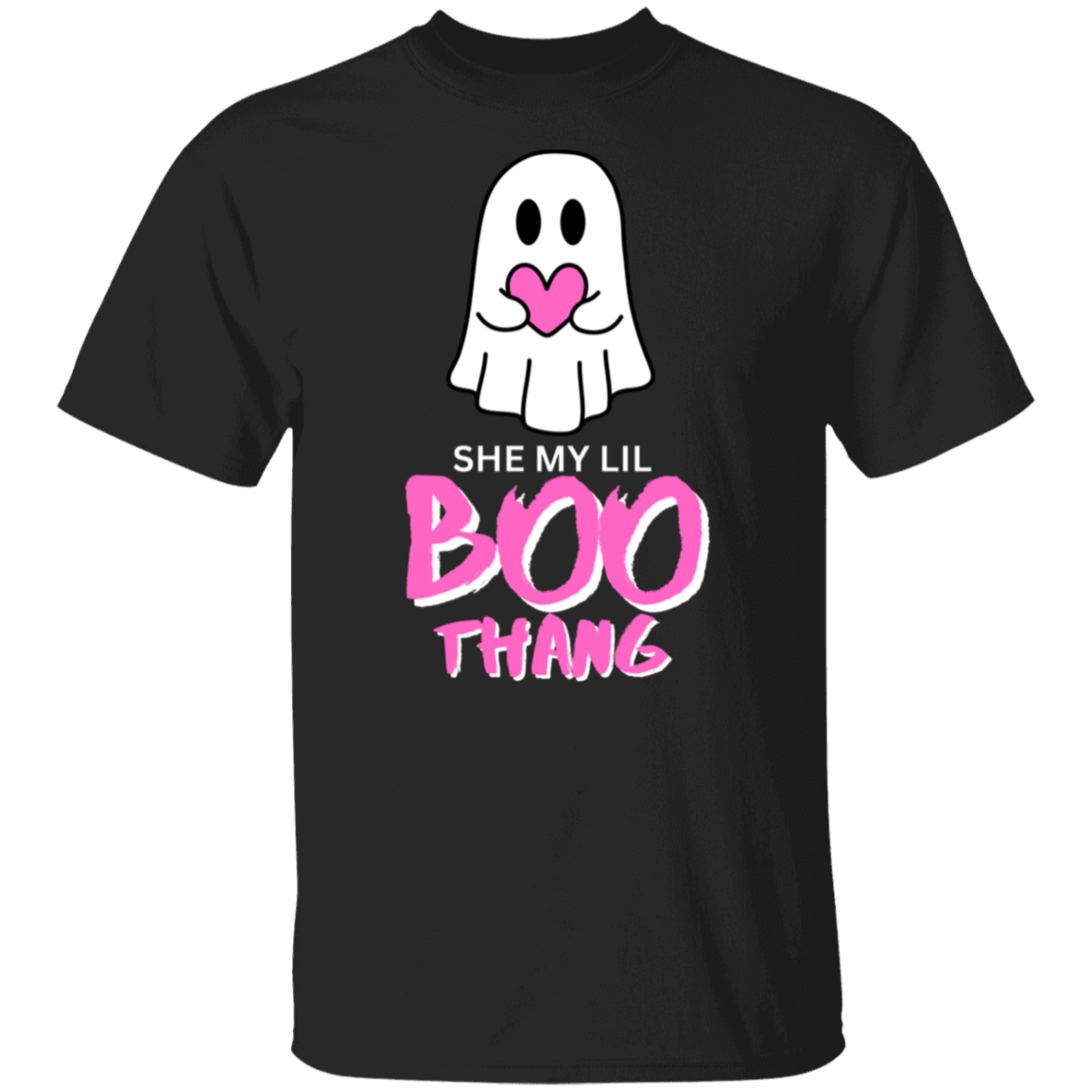 She My Lil Boo Thang Heart Ghost Funny Halloween T-Shirt