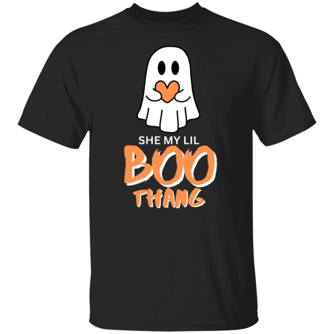 She My Lil Boo Thang Heart Ghost Funny Halloween T-Shirt