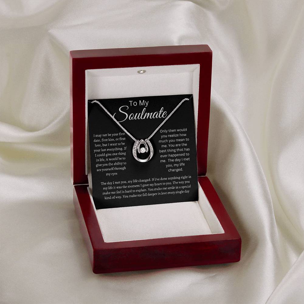Soulmate Lucky in Love Necklace Black