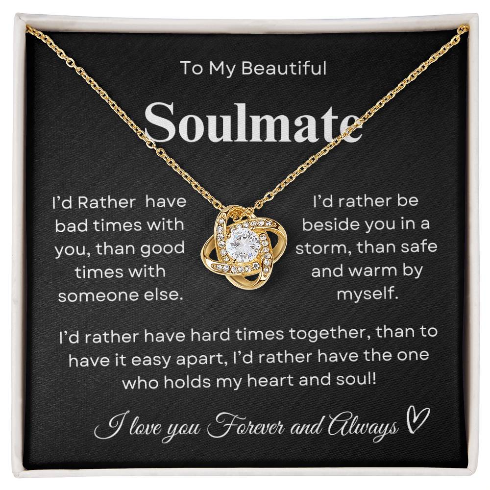 Soulmate Love Knot Necklace Christmas Holiday Anniversary