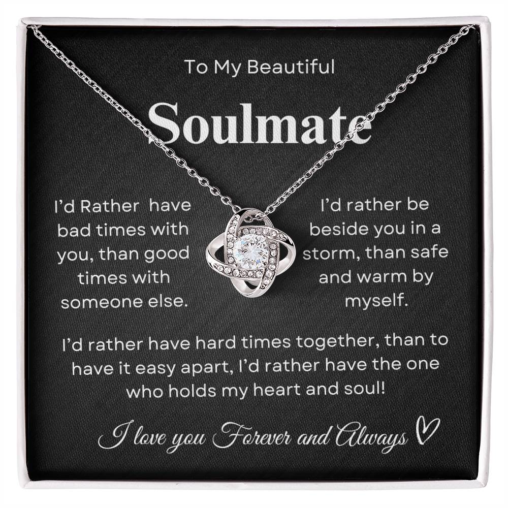 Soulmate Love Knot Necklace Christmas Holiday Anniversary