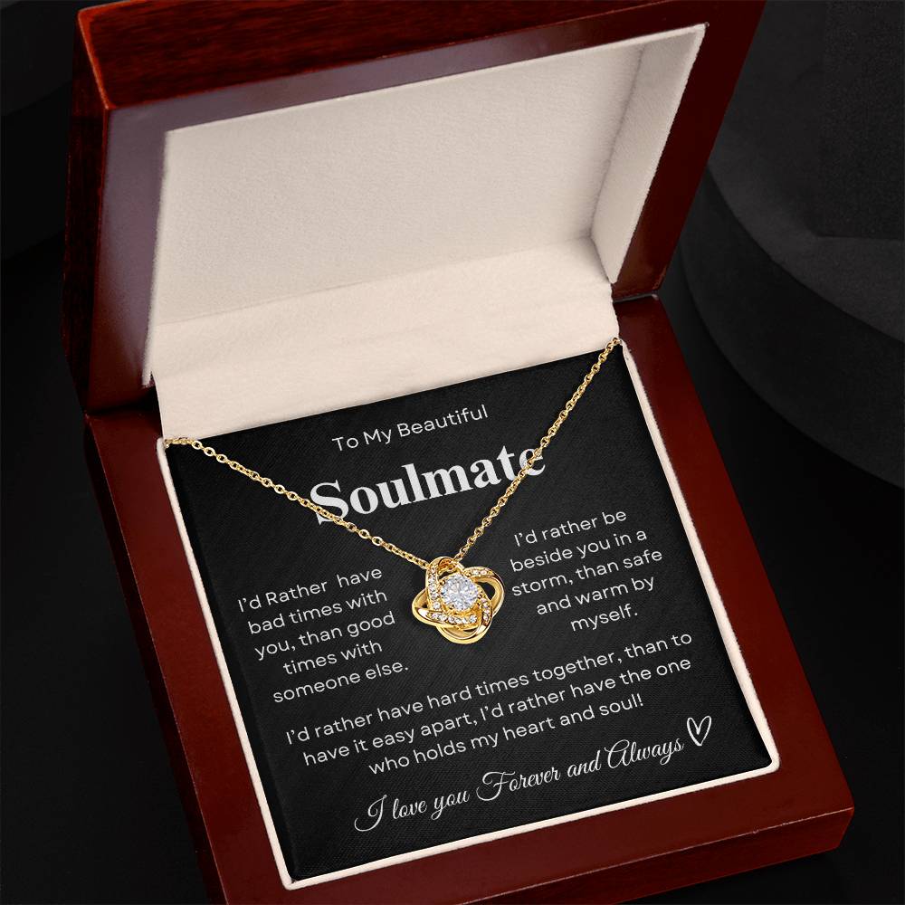 Soulmate Love Knot Necklace Christmas Holiday Anniversary