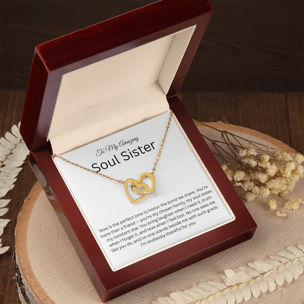 Soul Sister interlocking hearts necklace