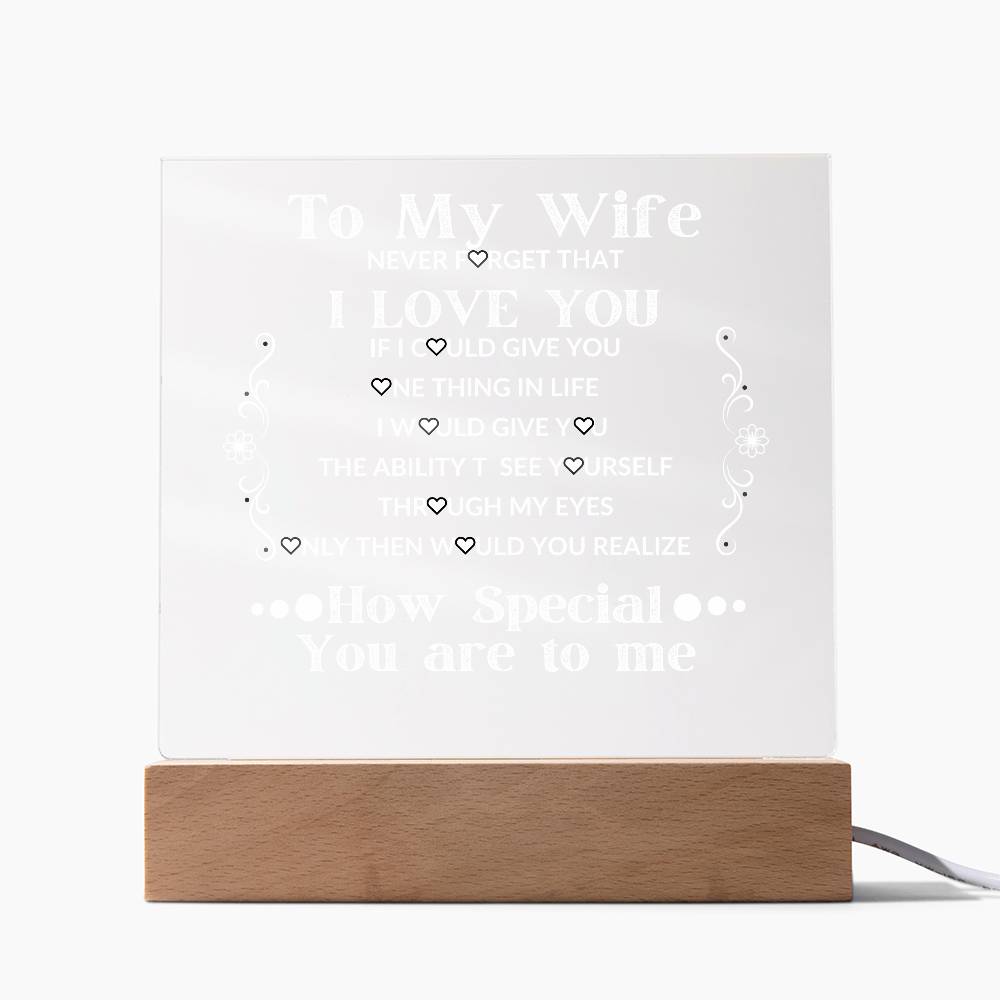 To My Wife Soulmate Christmas Wedding Valentine Acrylic