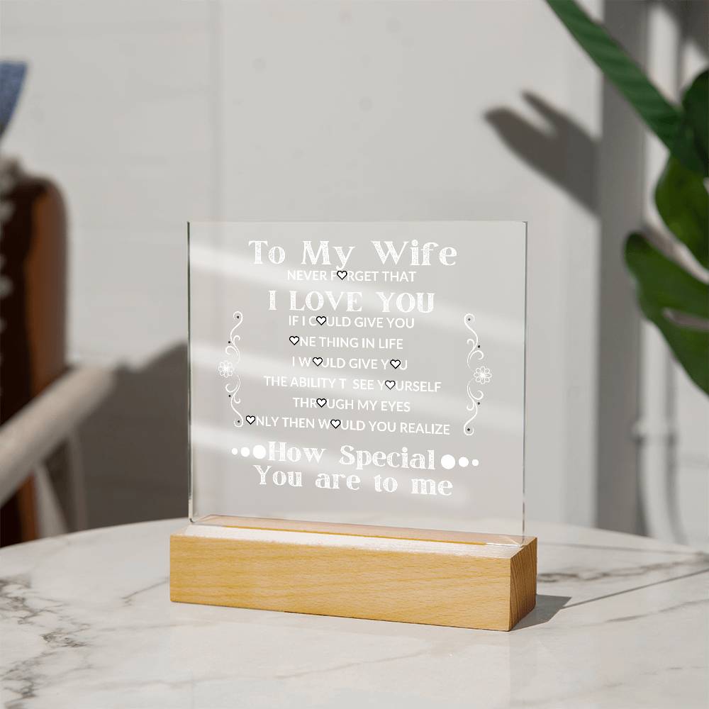 To My Wife Soulmate Christmas Wedding Valentine Acrylic