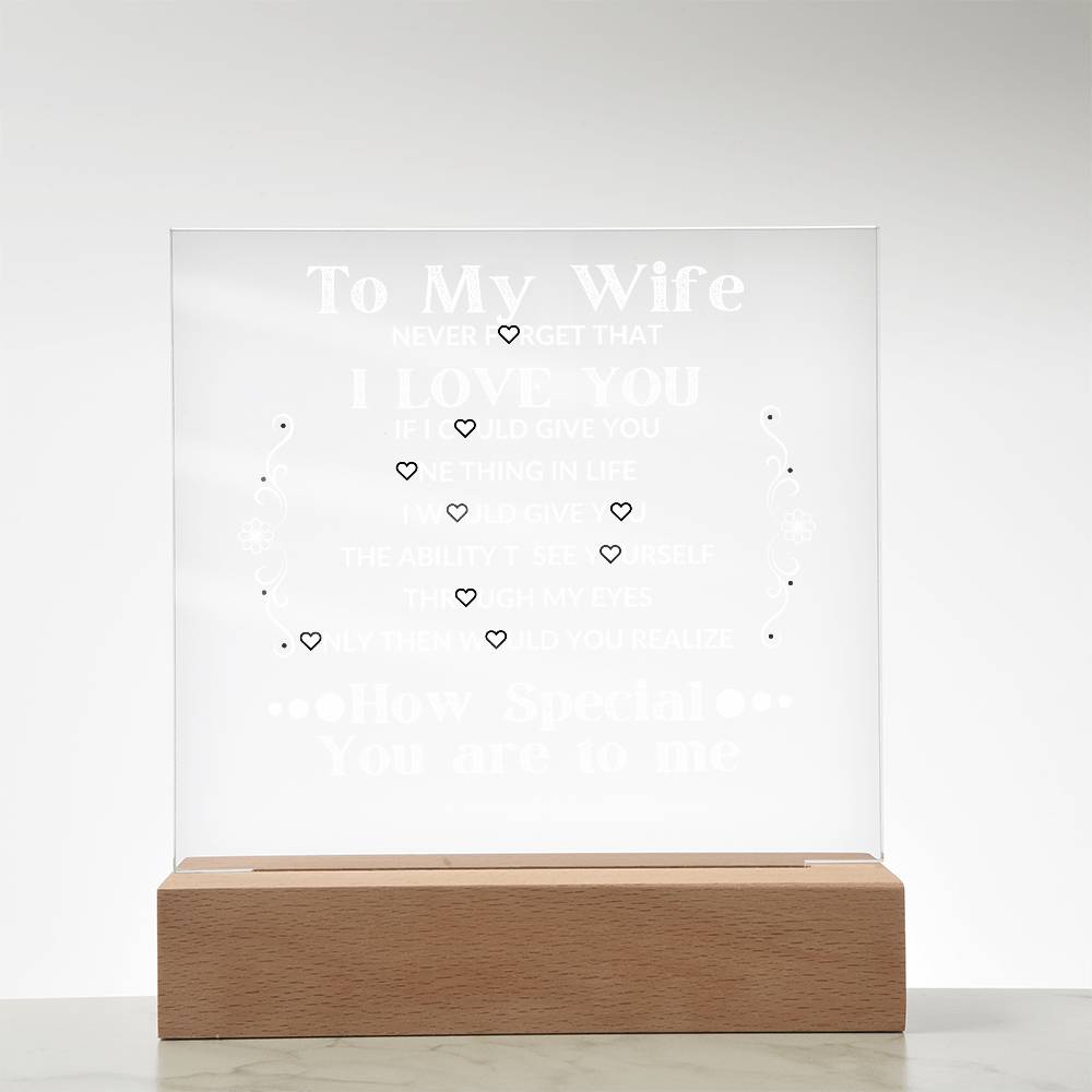 To My Wife Soulmate Christmas Wedding Valentine Acrylic