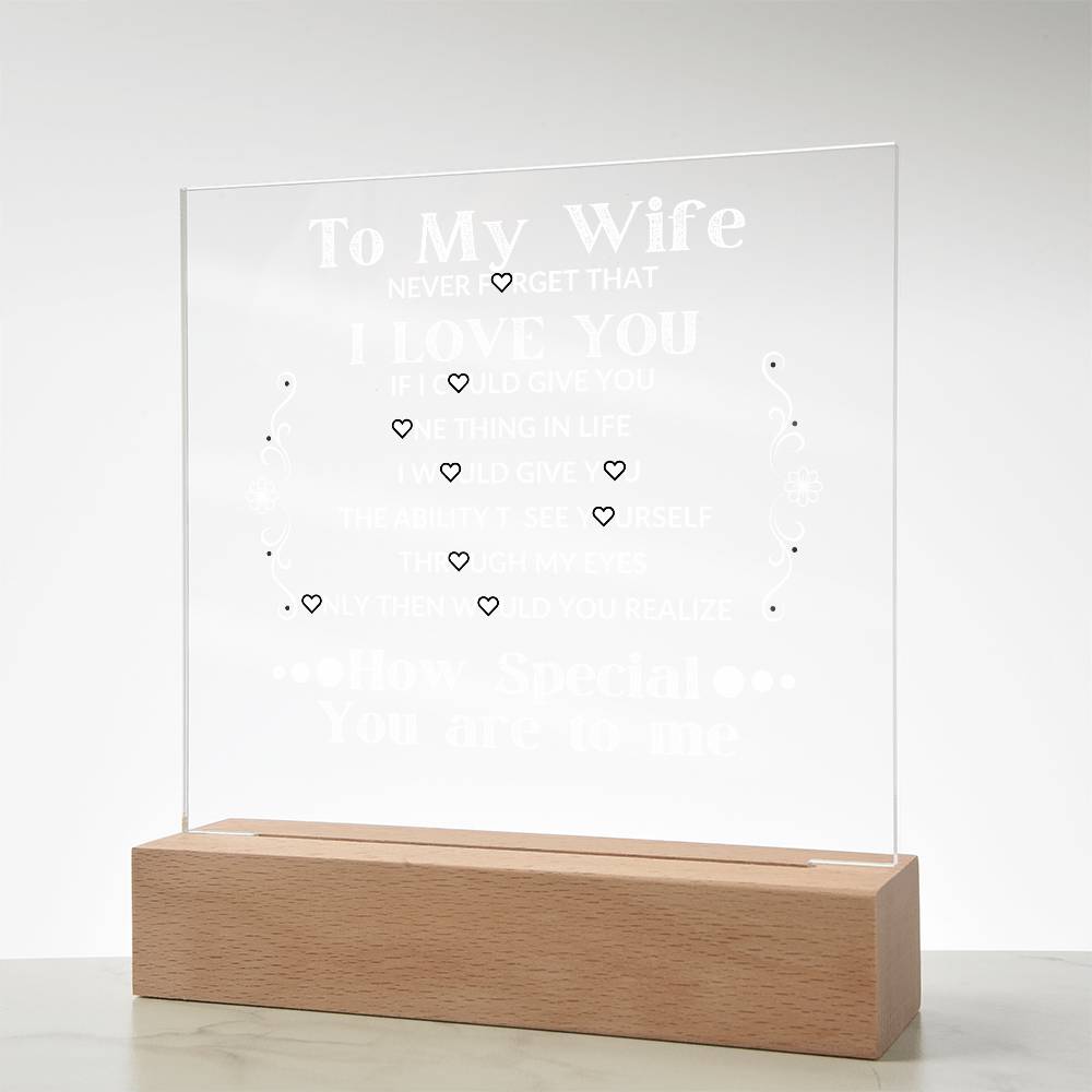 To My Wife Soulmate Christmas Wedding Valentine Acrylic