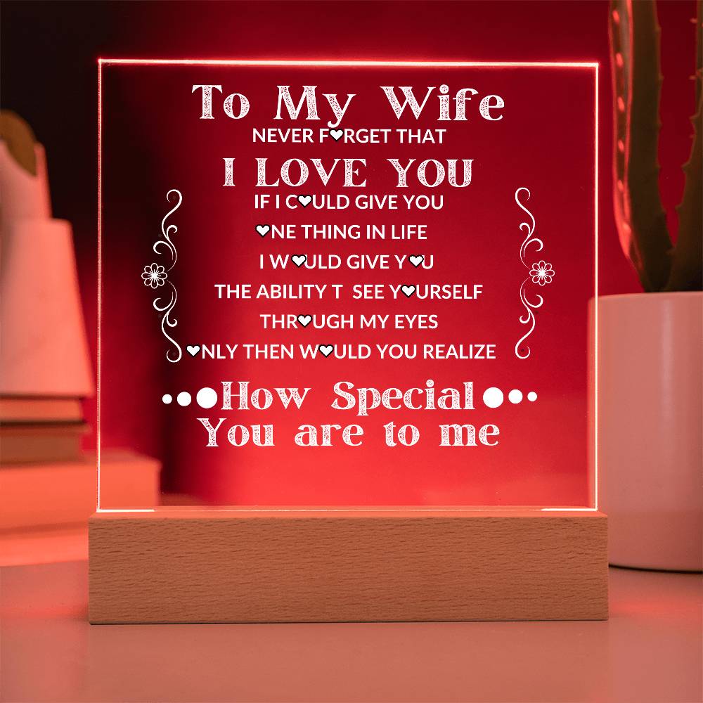 To My Wife Soulmate Christmas Wedding Valentine Acrylic
