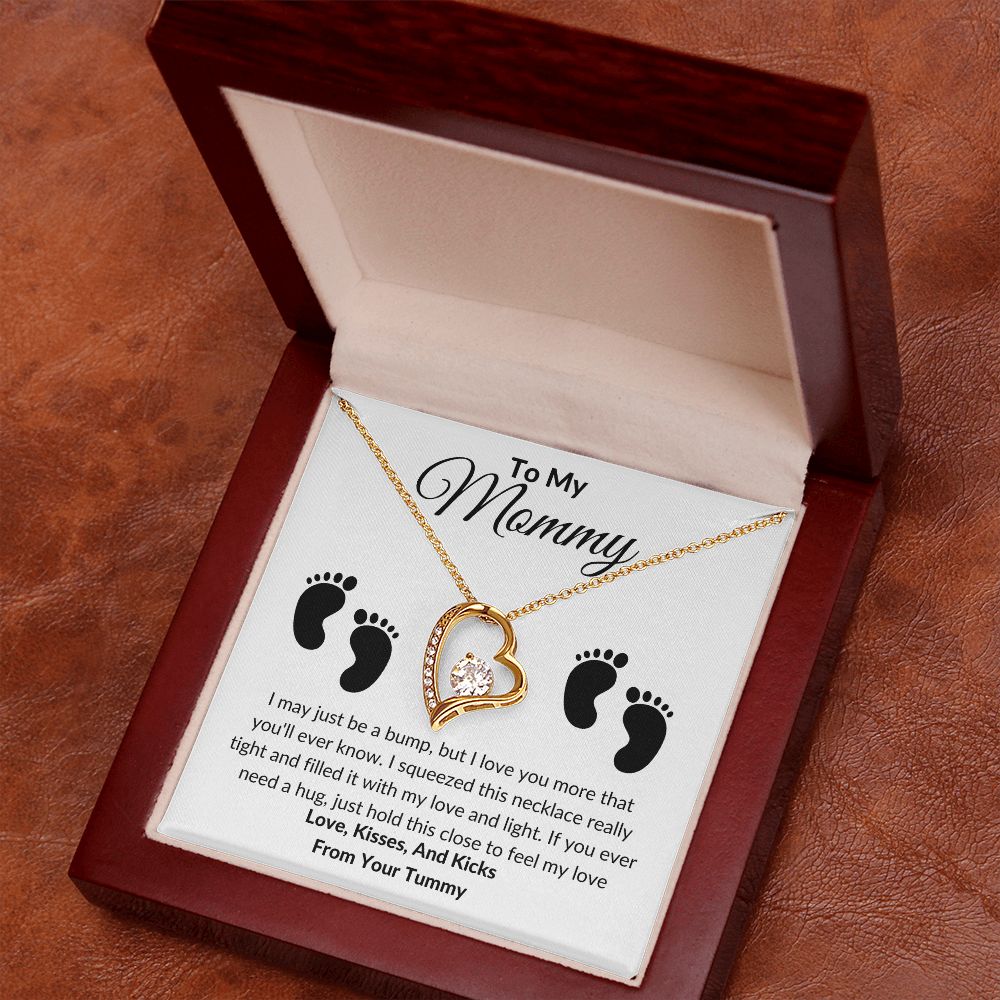 Mommy Forever Love Baby Feet Necklace