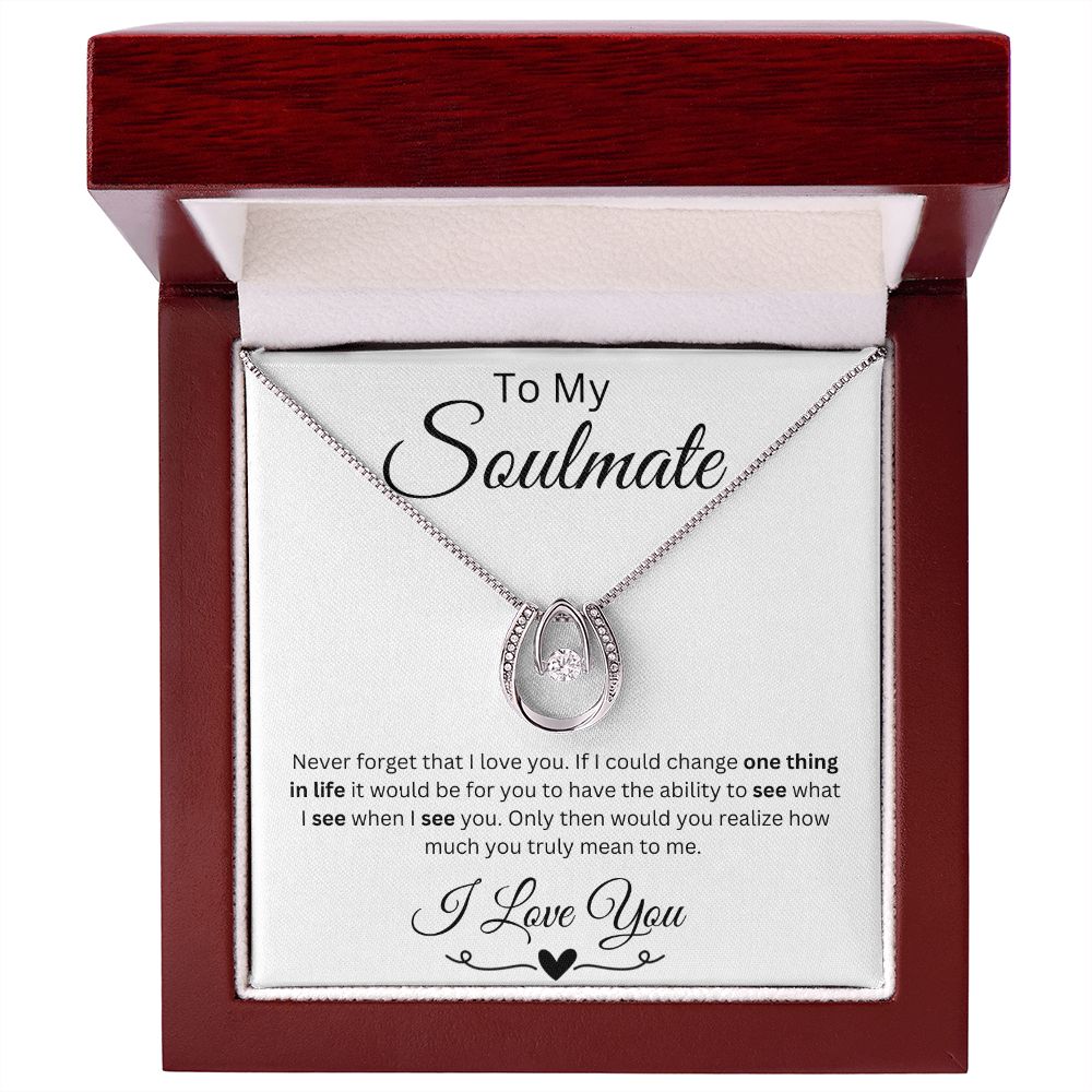 Soulmate Lucky in Love Necklace With Message Card