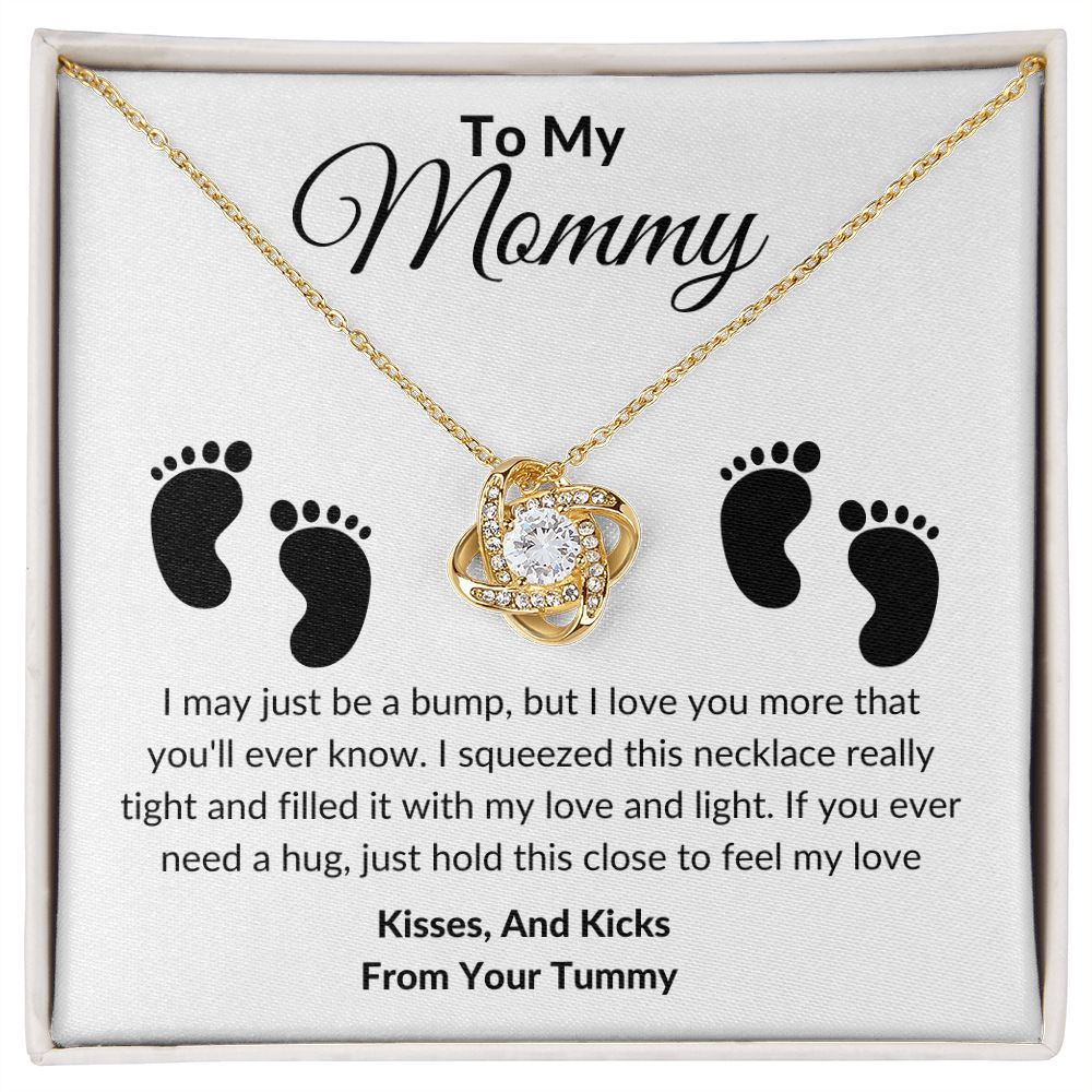Mommy Feet Love Knot Necklace