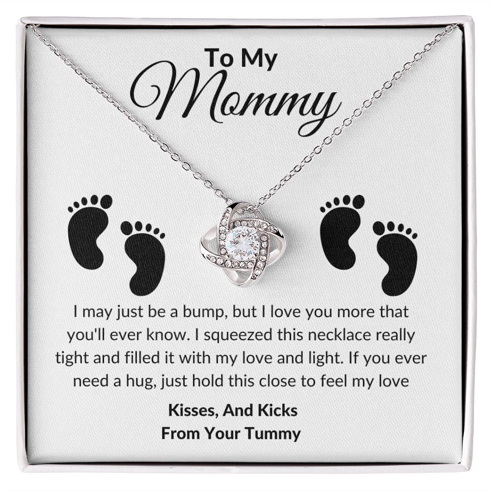 Mommy Feet Love Knot Necklace