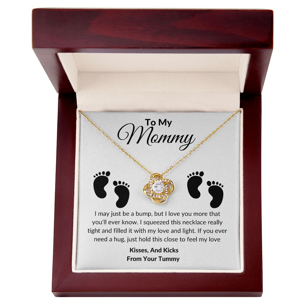 Mommy Feet Love Knot Necklace