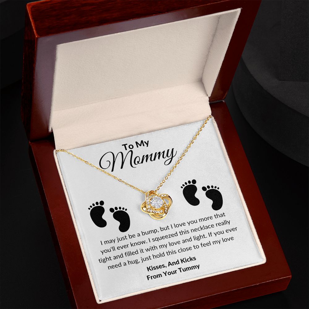 Mommy Feet Love Knot Necklace
