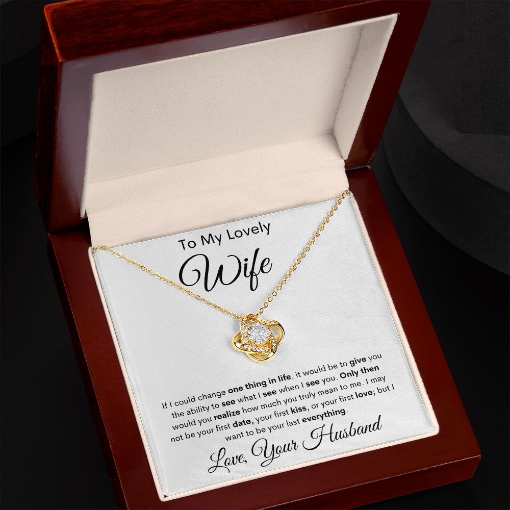 To My Wife Love Knot Necklace