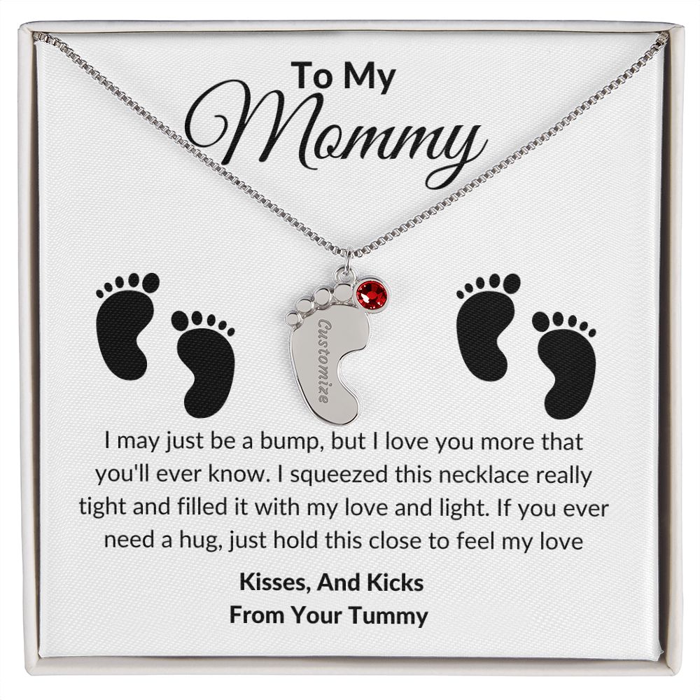 Mommy Baby Feet With Birthstones