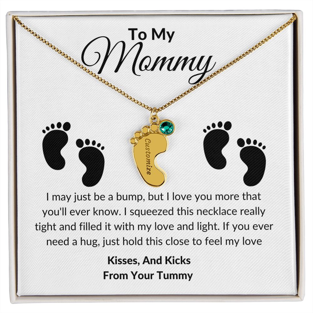 Mommy Baby Feet With Birthstones