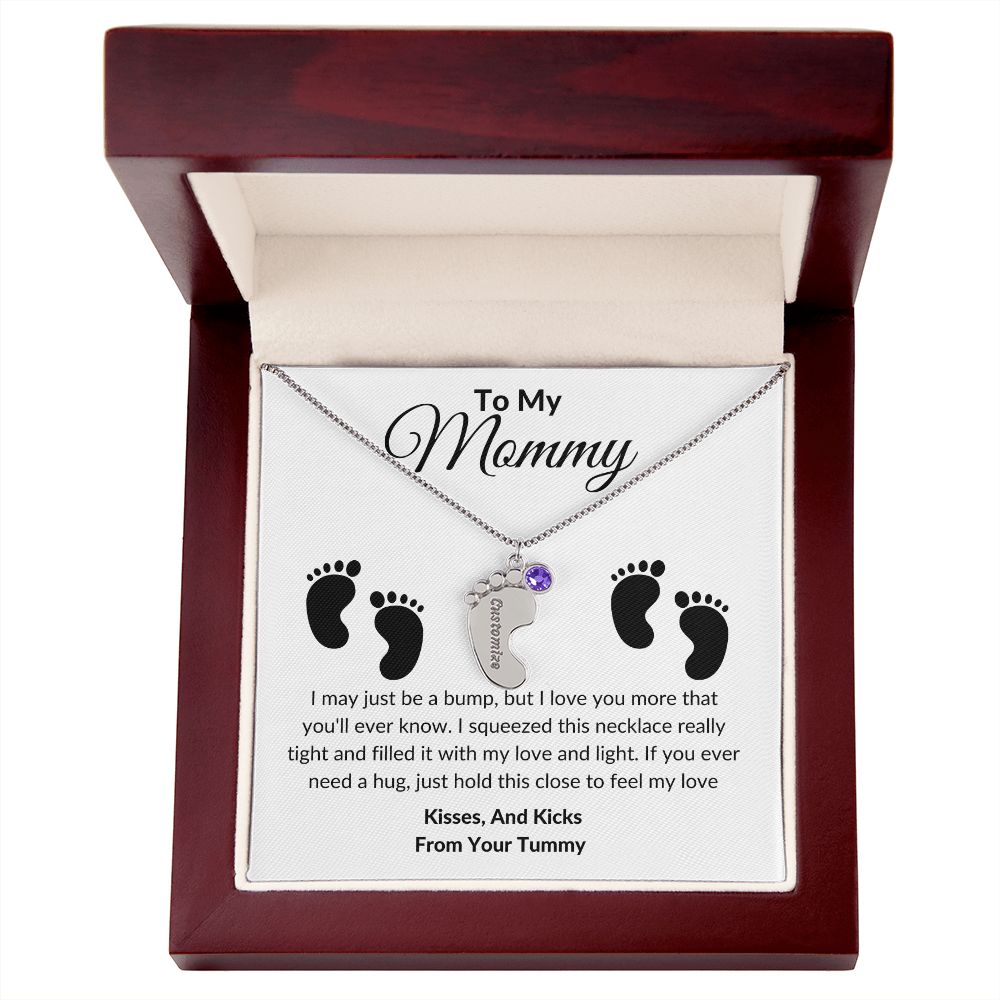 Mommy Baby Feet With Birthstones