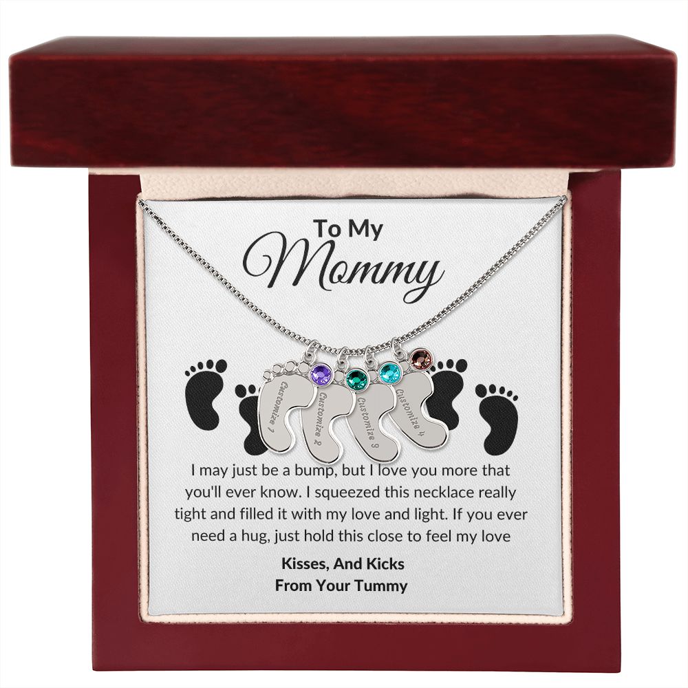 Mommy Baby Feet With Birthstones