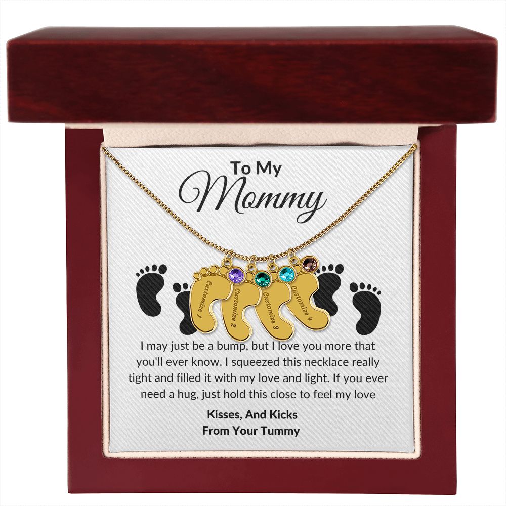 Mommy Baby Feet With Birthstones