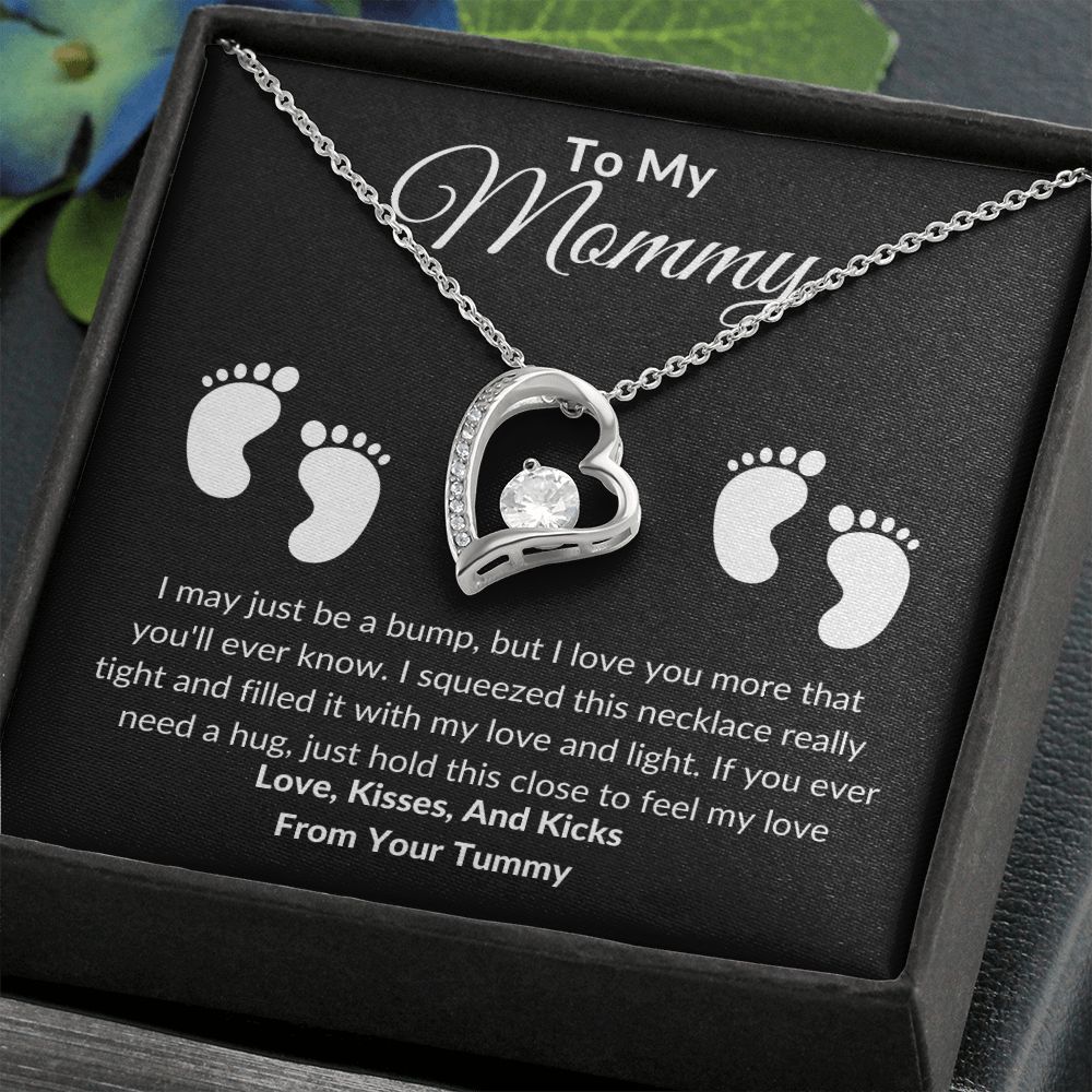 Forever Love Baby Feet Necklace Black