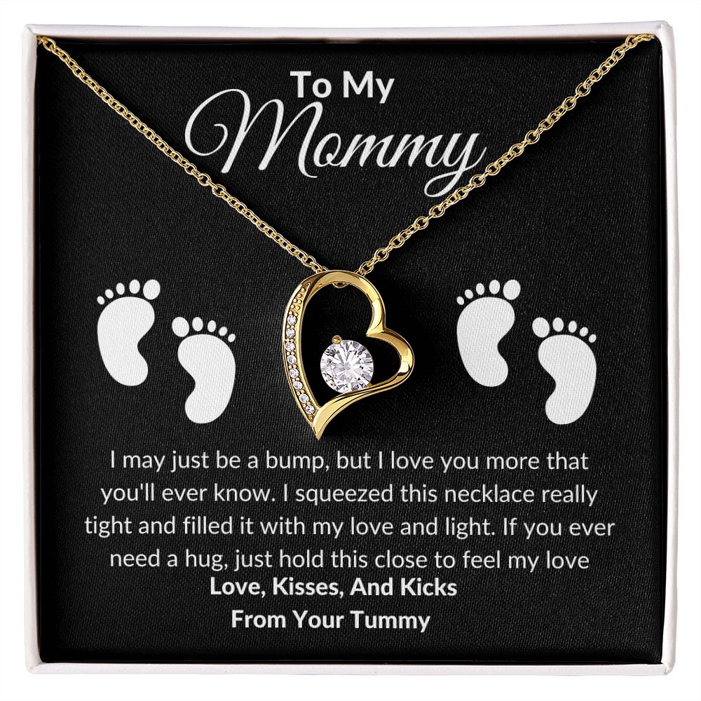 Forever Love Baby Feet Necklace Black