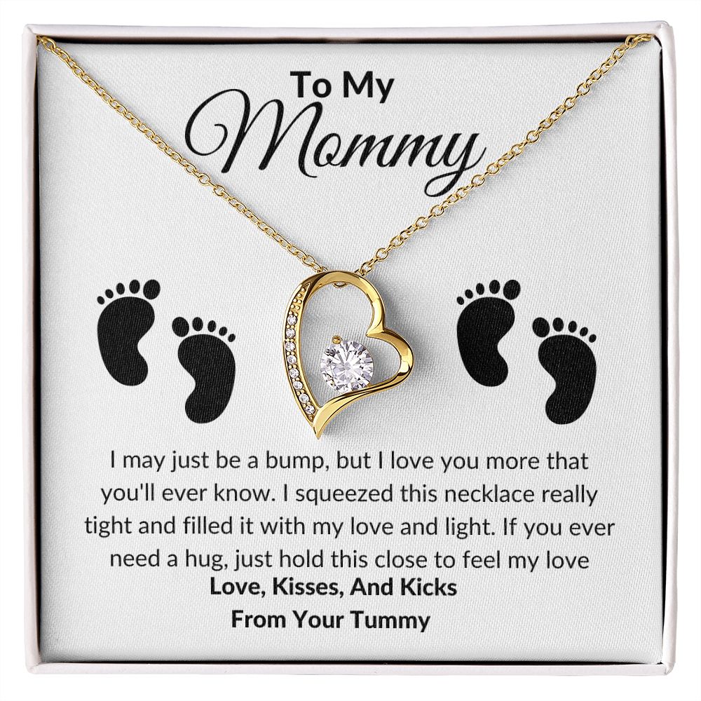 Mommy Forever Love Baby Feet Necklace
