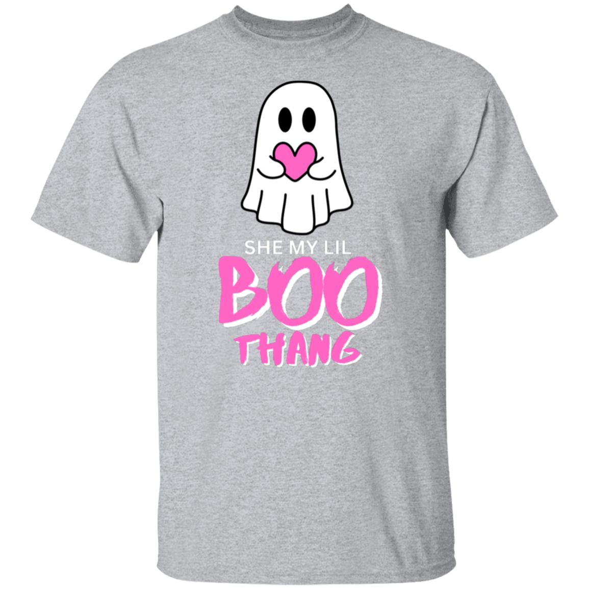 She My Lil Boo Thang Heart Ghost Funny Halloween T-Shirt