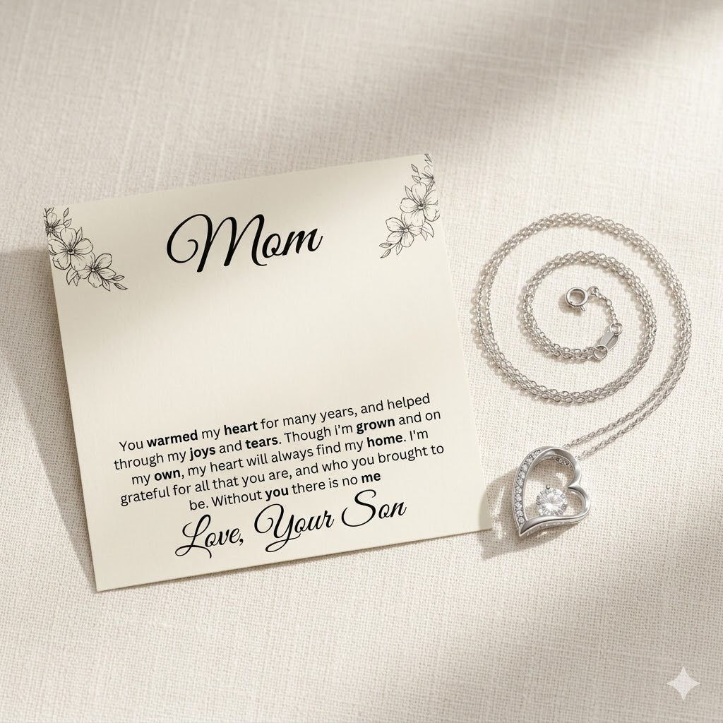 Mom Forever Love Necklace With Message Card