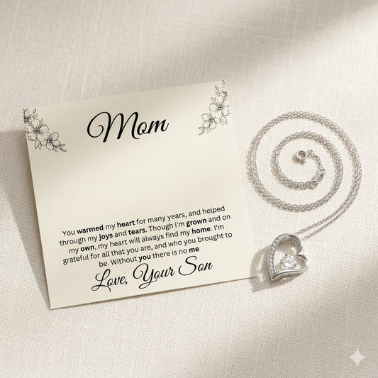 Mom Forever Love Necklace With Message Card