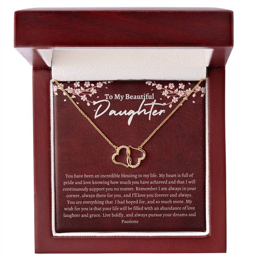 To My Beautiful Daughter Everlasting Love Necklace