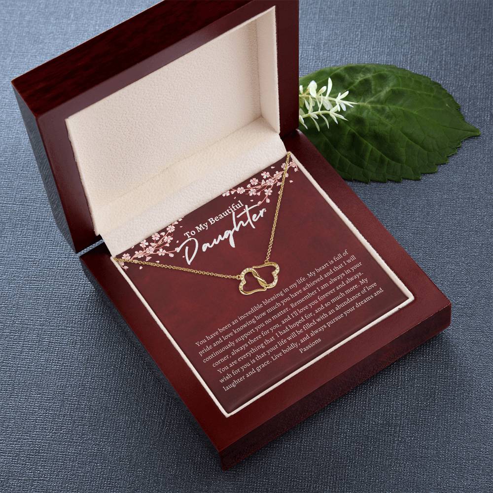 To My Beautiful Daughter Everlasting Love Necklace