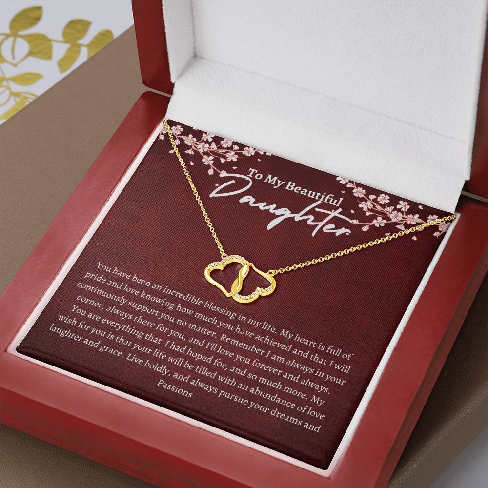 To My Beautiful Daughter Everlasting Love Necklace