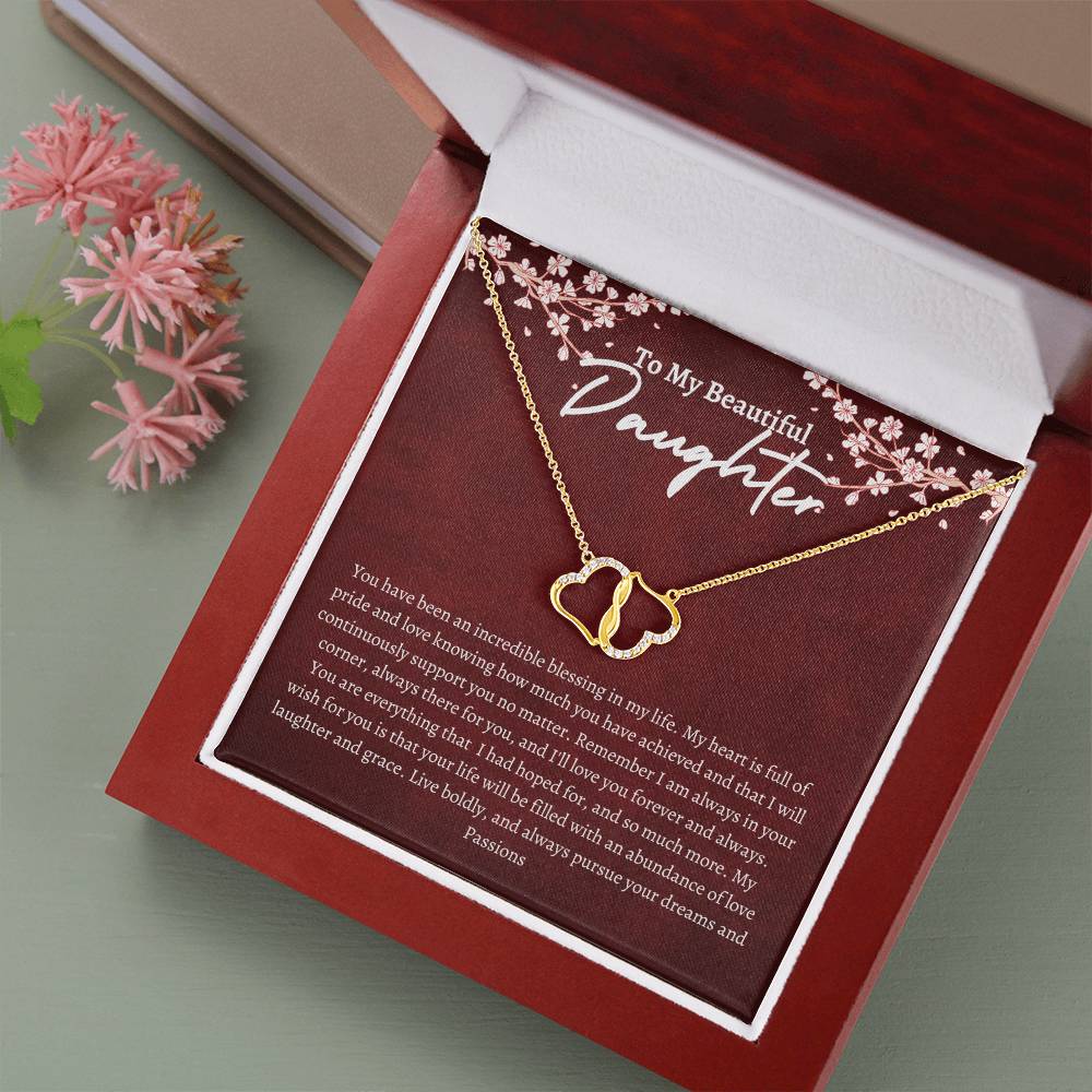 To My Beautiful Daughter Everlasting Love Necklace