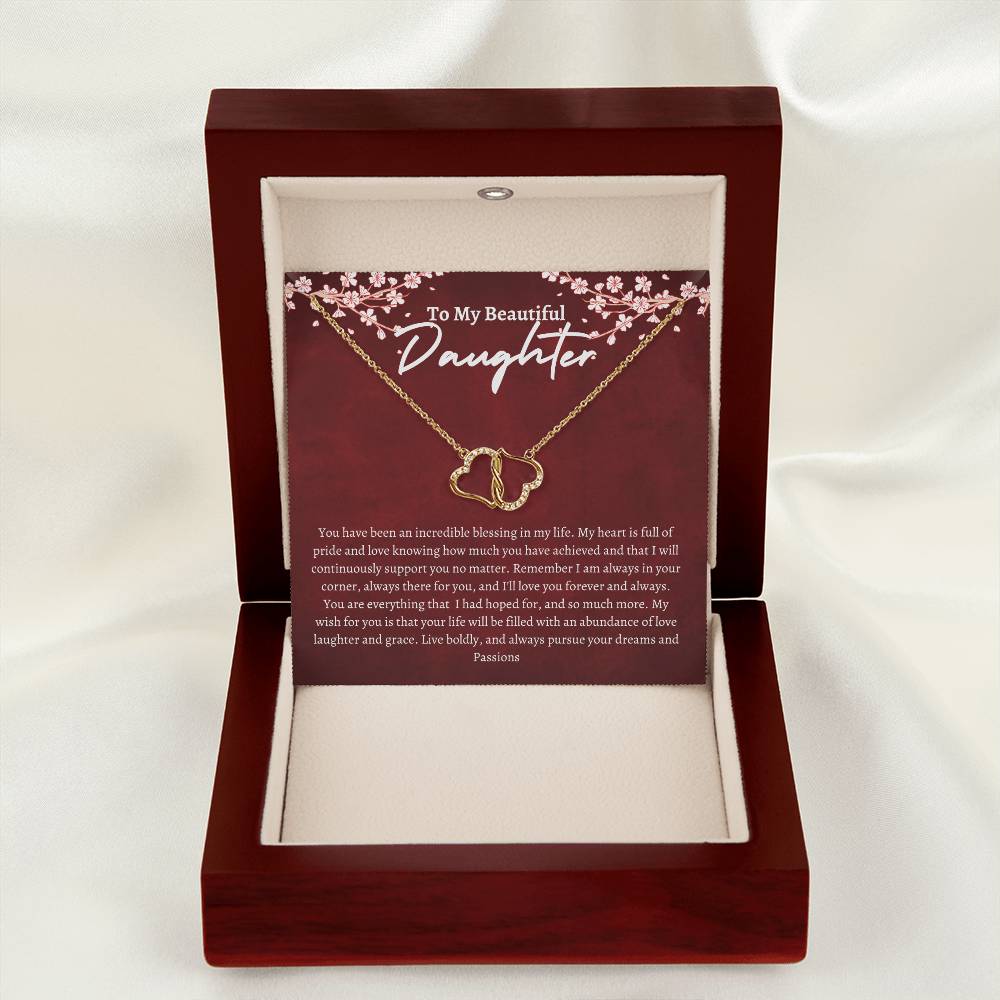 To My Beautiful Daughter Everlasting Love Necklace