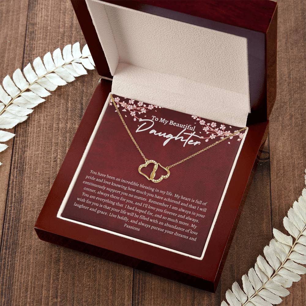 To My Beautiful Daughter Everlasting Love Necklace
