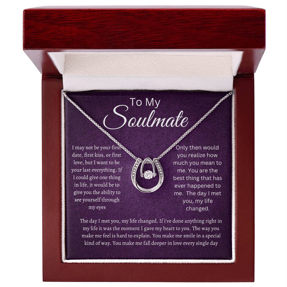 Soulmate Lucky in Love Necklace Purple
