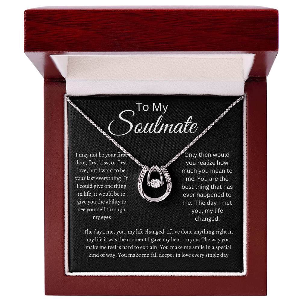 Soulmate Lucky in Love Necklace Black