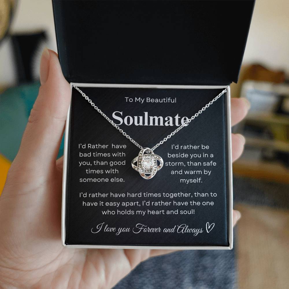 Soulmate Love Knot Necklace Christmas Holiday Anniversary