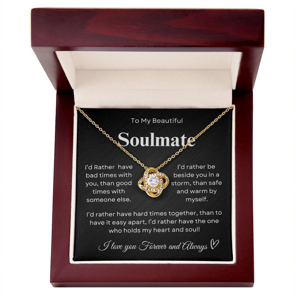 Soulmate Love Knot Necklace Christmas Holiday Anniversary
