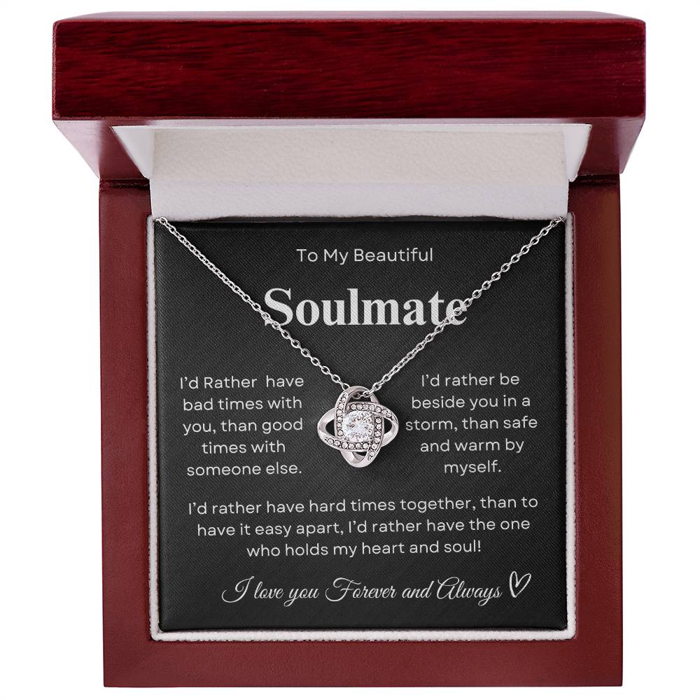 Soulmate Love Knot Necklace Christmas Holiday Anniversary