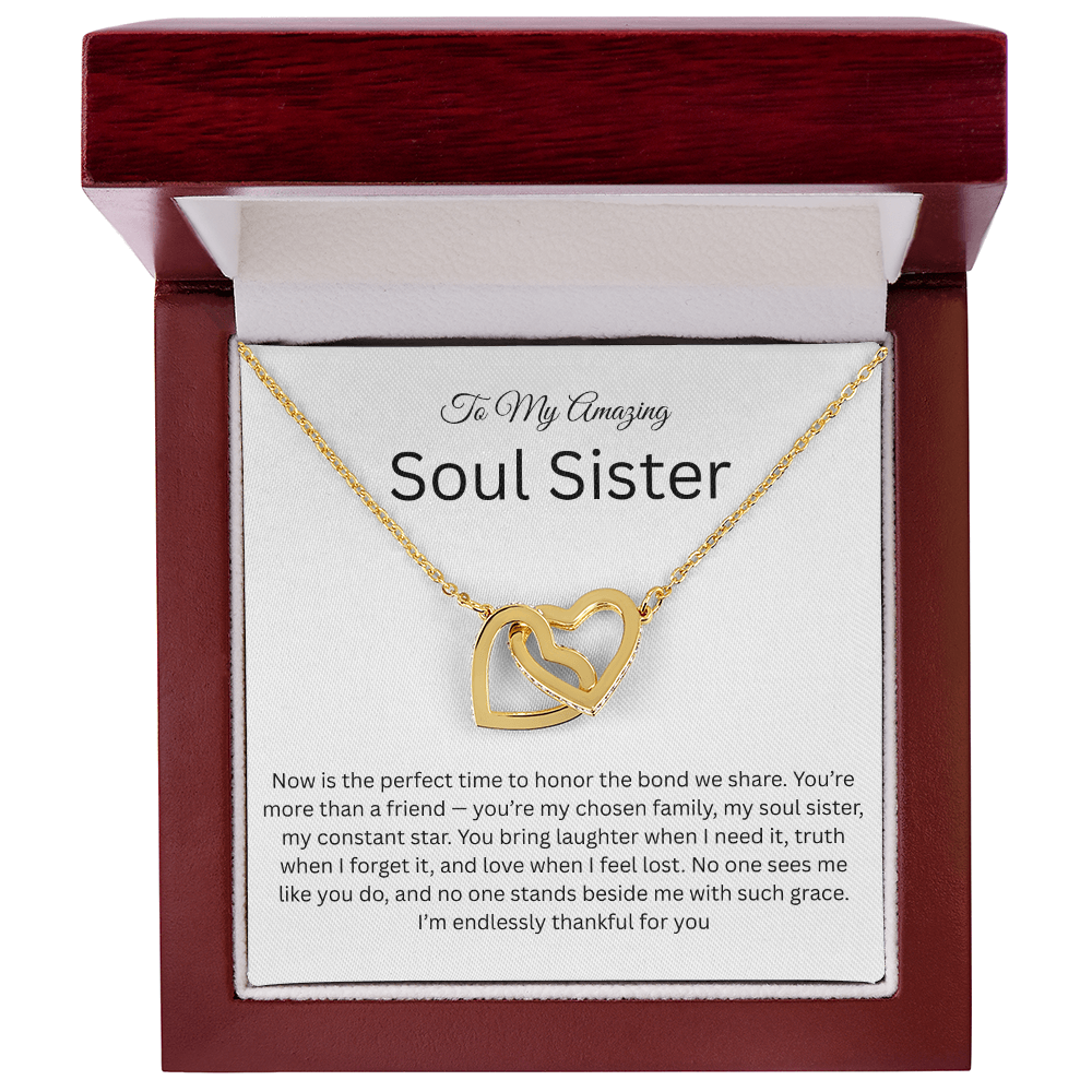 Soul Sister interlocking hearts necklace