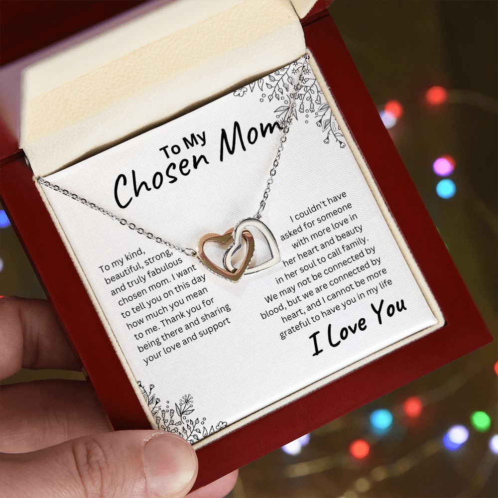 Chosen Mom Interlocking Hearts Necklace