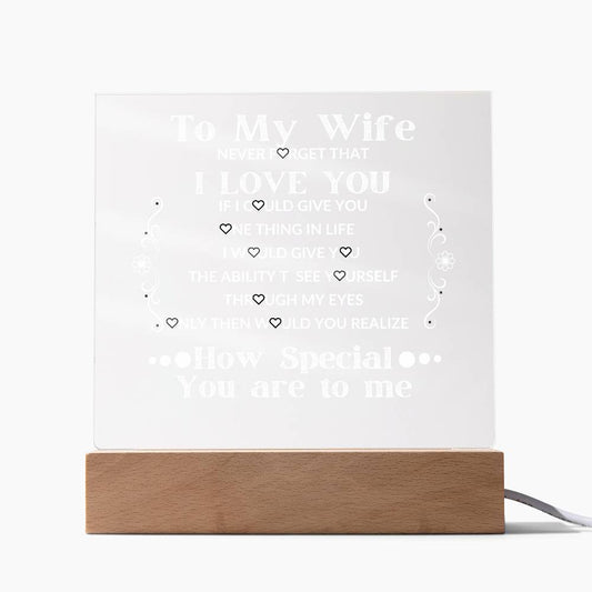To My Wife Soulmate Christmas Wedding Valentine Acrylic
