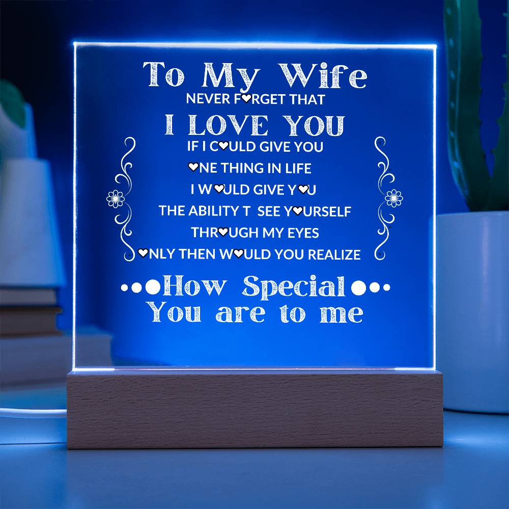 To My Wife Soulmate Christmas Wedding Valentine Acrylic