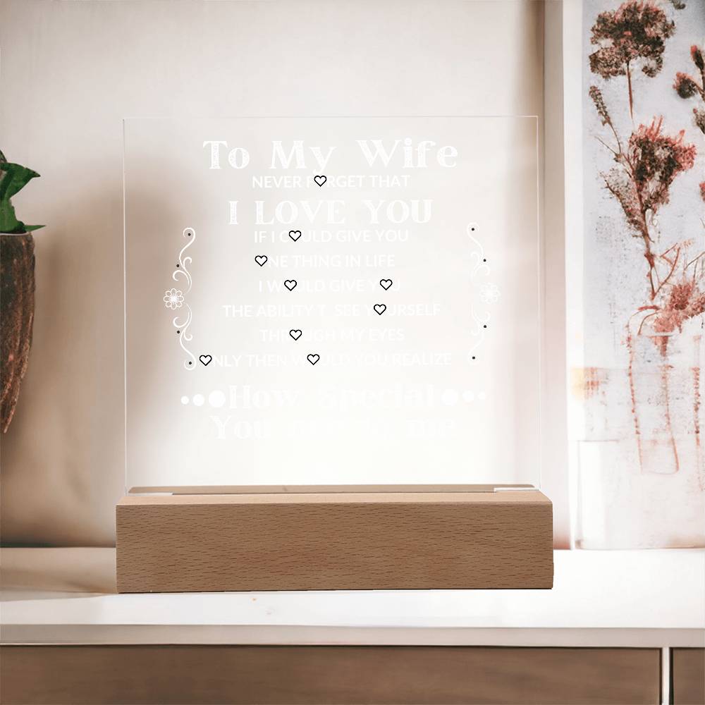 To My Wife Soulmate Christmas Wedding Valentine Acrylic