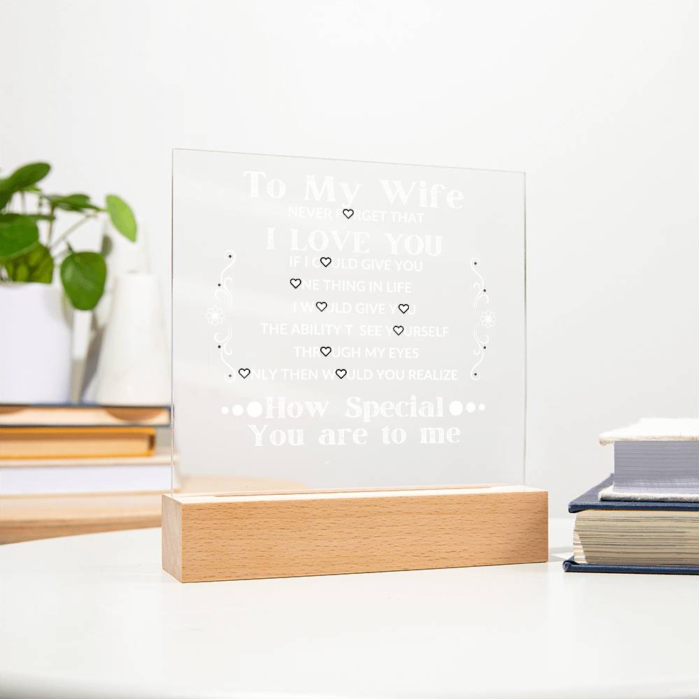 To My Wife Soulmate Christmas Wedding Valentine Acrylic