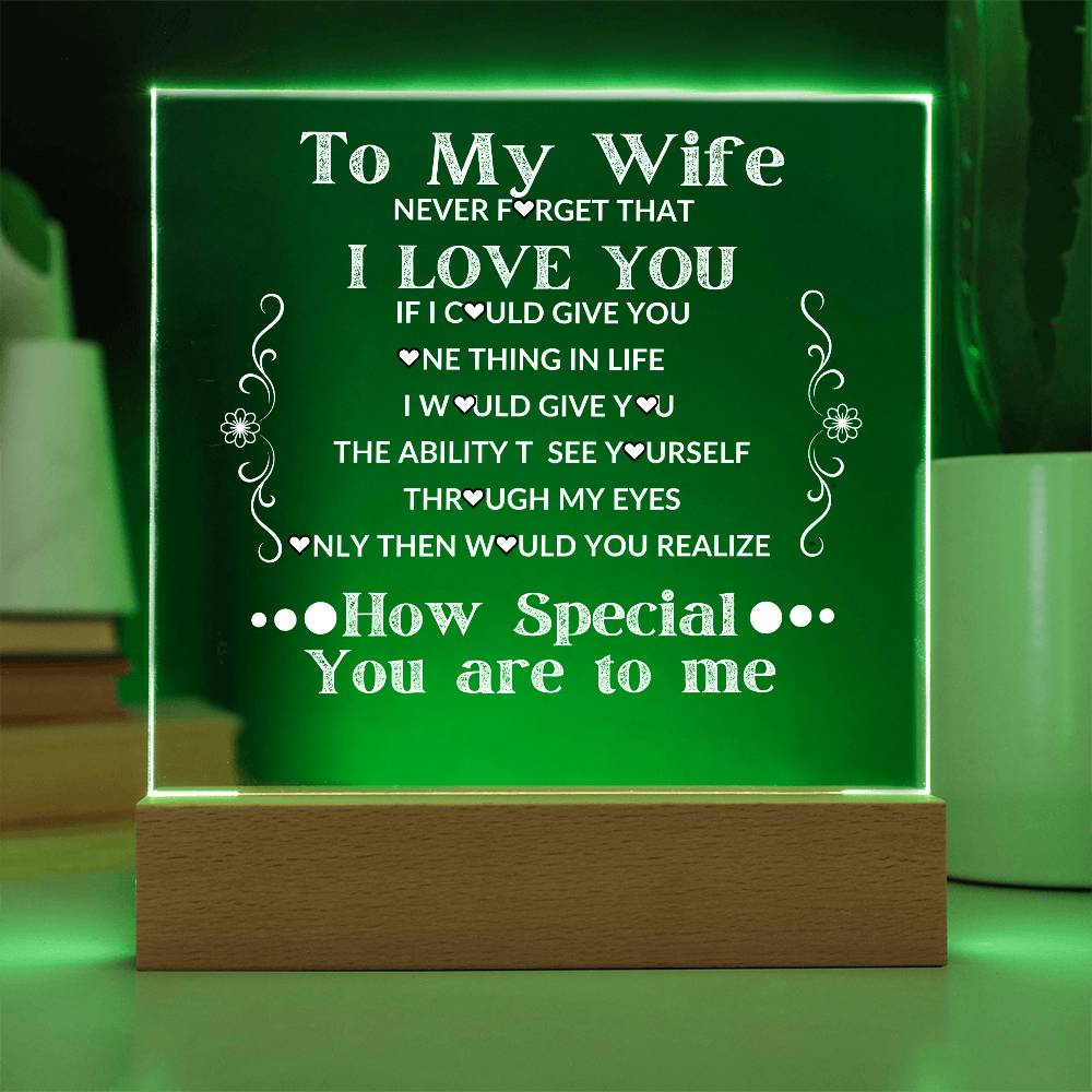 To My Wife Soulmate Christmas Wedding Valentine Acrylic