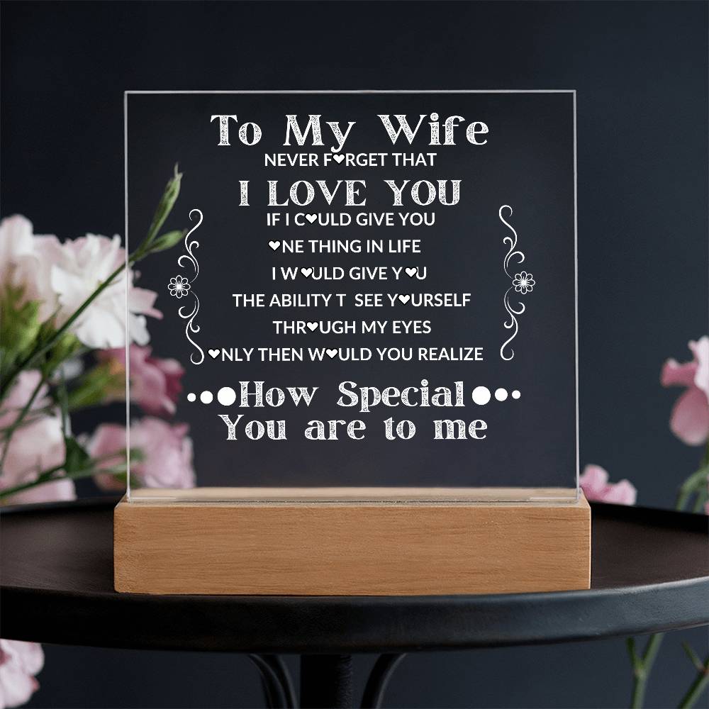 To My Wife Soulmate Christmas Wedding Valentine Acrylic